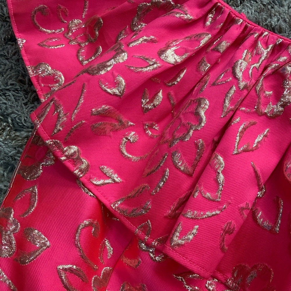 Lilly Pulitzer Vibrant Pink One-Shoulder Dress - Picture 5 of 10